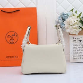 Hermes полуручная работа, сумка Lindy, импортная кожа TC с крупно