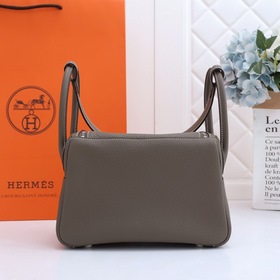 Hermès полуручной работы сумка Lindy из импортной кожи TC с крупн