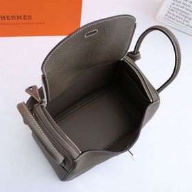 Hermès полуручной работы сумка Lindy из импортной кожи TC с крупн