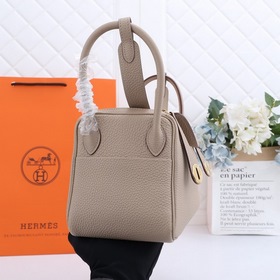 Hermès полуручной работы сумка Lindy из импортной кожи TC с крупн