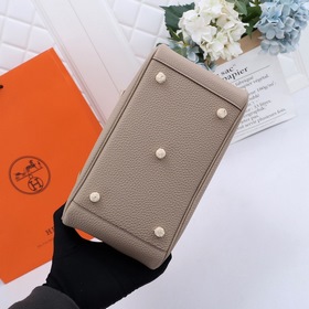 Hermès полуручной работы сумка Lindy из импортной кожи TC с крупн