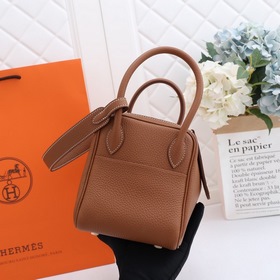 Hermès полуручной работы сумка Lindy из импортной кожи TC с крупн