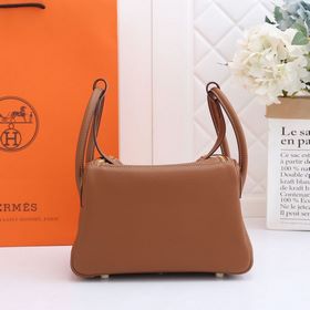 Hermès полуручной работы сумка Lindy из импортной кожи TC с крупн