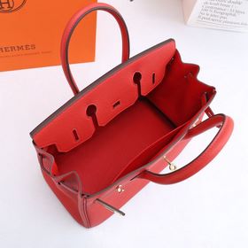 Сумка Hermes Birkin, китайский красный, золотая и серебряная заст