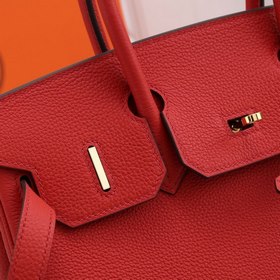 Сумка Hermes Birkin, китайский красный, золотая и серебряная заст