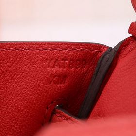 Сумка Hermes Birkin, китайский красный, золотая и серебряная заст