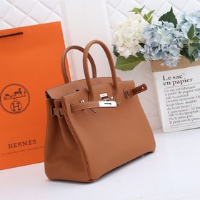 Сумка Hermes Birkin, золотисто-коричневая, золотая и серебряная з