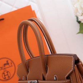 Сумка Hermes Birkin, золотисто-коричневая, золотая и серебряная з
