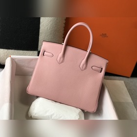 Сумка Hermes Birkin розового цвета с золотыми серебряными застежк