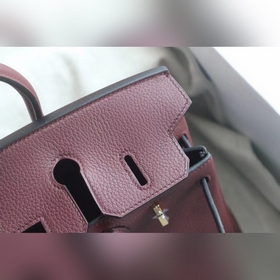 Сумка Hermes Birkin бордо с золотыми серебряными застежками Импор