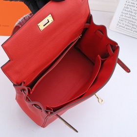Сумка Hermes Kelly с одним плечевым ремнем, китайский красный с з