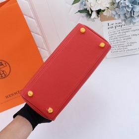 Сумка Hermes Kelly с одним плечевым ремнем, китайский красный с з