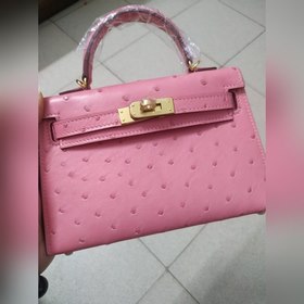 Hermès, второе поколение сумки из кожи страуса, ручная работа, во