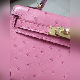 Hermès, второе поколение сумки из кожи страуса, ручная работа, во