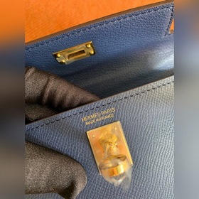Hermès Kelly Mini сумка второго поколения, импортная кожа Epsom, 