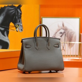 Сумка Hermes Birkin, серый цвет Togo, полностью сшита вручную, се