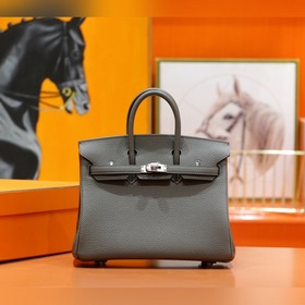 Сумка Hermes Birkin, серый цвет Togo, полностью сшита вручную, се