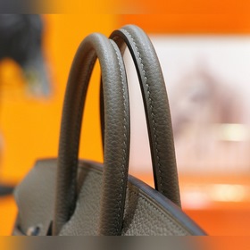 Сумка Hermes Birkin, серый цвет Togo, полностью сшита вручную, се