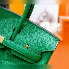 Сумка Hermes Birkin, зеленая, Togo, полностью сшита вручную, золо