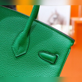 Сумка Hermes Birkin, зеленая, Togo, полностью сшита вручную, золо