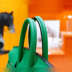 Сумка Hermes Birkin, зеленая, Togo, полностью сшита вручную, золо