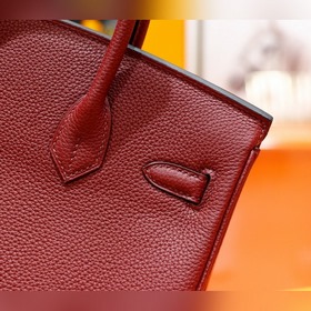 Сумка Hermes Birkin &nbsp;Бриллиантово-красная Togo, полность