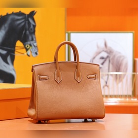 Сумка Hermes Birkin, золотисто-коричневая, полностью сшита вручну