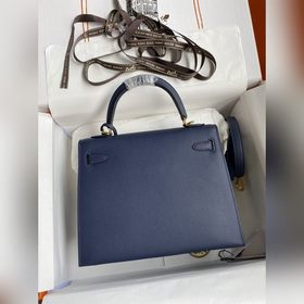 Сумка Hermès Kelly из кожи Epsom с прошитыми восковыми швами, зол
