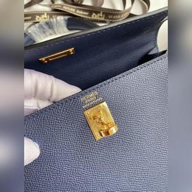 Сумка Hermès Kelly из кожи Epsom с прошитыми восковыми швами, зол