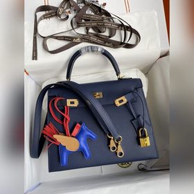 Сумка Hermès Kelly из кожи Epsom с прошитыми восковыми швами, зол