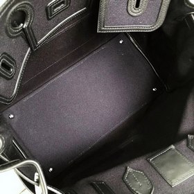 Сумка Hermes Birkin &nbsp;cargo темно-синяя серебряной застеж