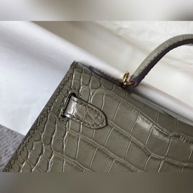 Hermès Имитация крокодила Кожаная сумка Импортная кожа с тиснение