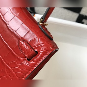 Hermès Имитация крокодила Кожаная сумка Импортная кожа с тиснение