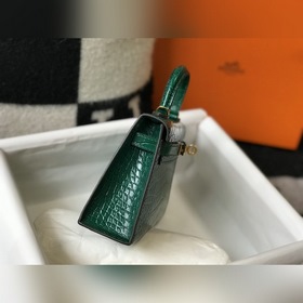 Hermès Имитация крокодила Кожаная сумка Импортная кожа с тиснение