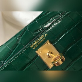 Hermès Имитация крокодила Кожаная сумка Импортная кожа с тиснение