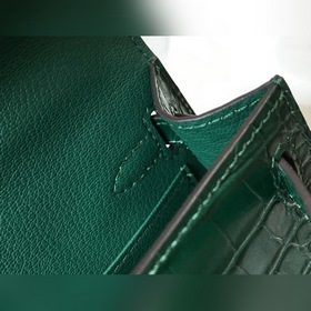 Hermès Имитация крокодила Кожаная сумка Импортная кожа с тиснение
