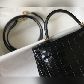 Hermès Имитация крокодила Кожаная сумка Импортная кожа с тиснение