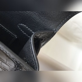 Hermès Имитация крокодила Кожаная сумка Импортная кожа с тиснение