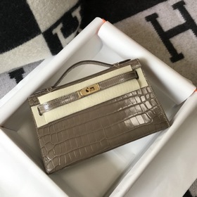 Hermès Small Kelly Evening Bag Clutch Bag Золотая застежка Текст