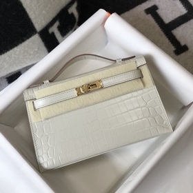 Hermès Small Kelly Evening Bag Clutch Bag Золотая застежка Текст