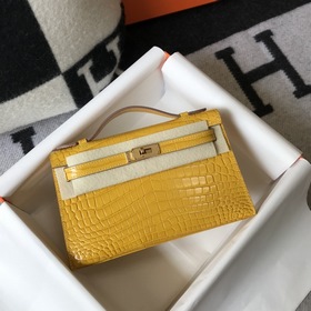 Hermès Small Kelly Evening Bag Clutch Bag Золотая застежка Текст
