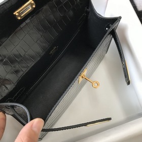 Hermès Small Kelly Evening Bag Clutch Bag Золотая застежка Текст