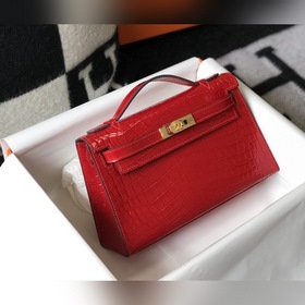 Hermès Small Kelly Evening Bag Clutch Bag Золотая застежка Текст
