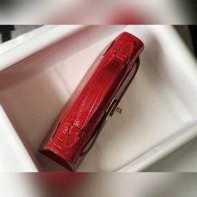 Hermès Small Kelly Evening Bag Clutch Bag Золотая застежка Текст