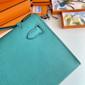 Hermès Mini Kelly Pochette Сумка Кожа Epsom U1 Верона зеленая З