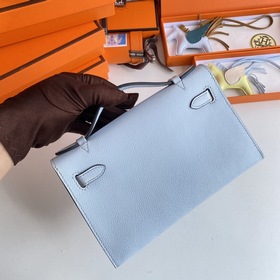 Hermès Mini Kelly Pochette сумка-клатч из кожи Epsom T0, синий се