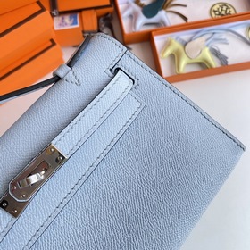 Hermès Mini Kelly Pochette сумка-клатч из кожи Epsom T0, синий се