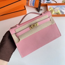 Hermès Mini Kelly Pochette сумка epsom кожа, молочный цвет, золо