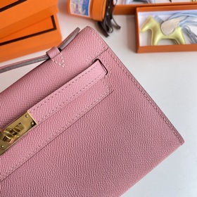 Hermès Mini Kelly Pochette сумка epsom кожа, молочный цвет, золо