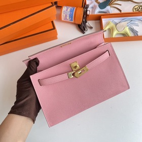Hermès Mini Kelly Pochette сумка epsom кожа, молочный цвет, золо